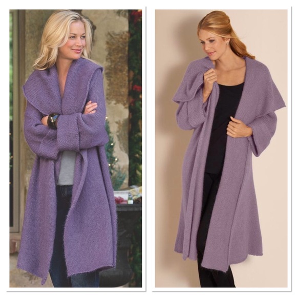 Soft Surroundings Sweaters - Soft Surroundings purple Telluride topper cardigan